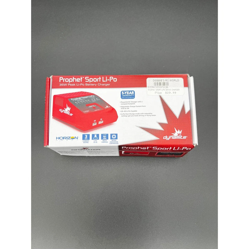 Dynamite Prophet Sport Li-Po 35W AC Battery Charger DYNC2005CA 2S-3S 3A RC Red Battery