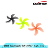 2Pairs Gemfan 2925 2.9X2.5X5 5-Blade Propeller 2CW+2CCW For Avata FPV 3inch