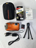 Panasonic Lumix DMC-TS25 Digital Camera 16.1MP 4x Optical Zoom HD Video, Orange