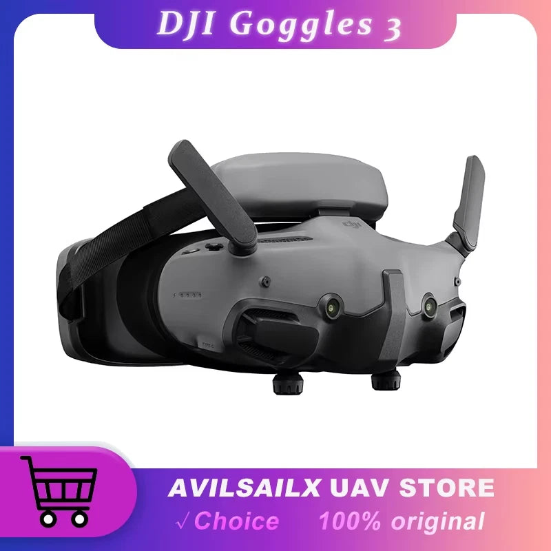 DJI Goggles 3 Immersive FPV Goggles, HD Low-Latency Display with Stable Signal &