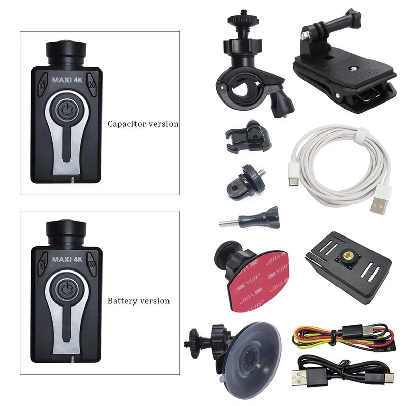 Mobius MAXI Camera MM4K Sport Bike Recorder Camcorder Action Cam Accessories Kit