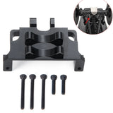 RC servo mount bracket with screws, black metal seat plate