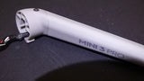 DJI Mini 3 Pro front left drone arm motor, silver arm with wiring and motor mount