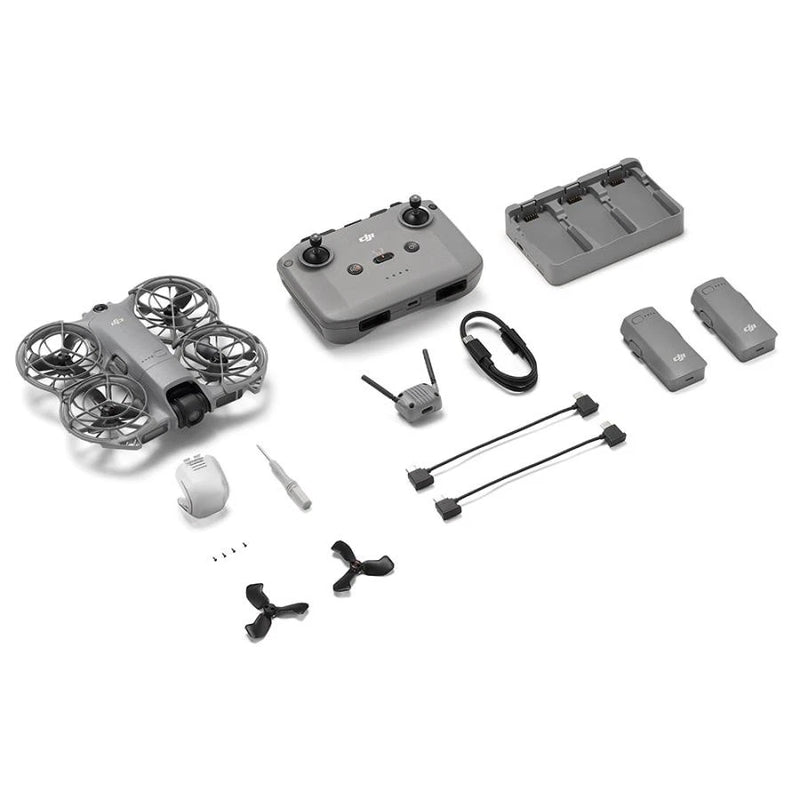 DJI Neo 2 Fly More combo drone accessories set with remote, batteries, propellers