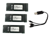 3.7V 500mAh Lipo Battery with USB Charger For E58 S168 JY019 RC Drone Quadcopter