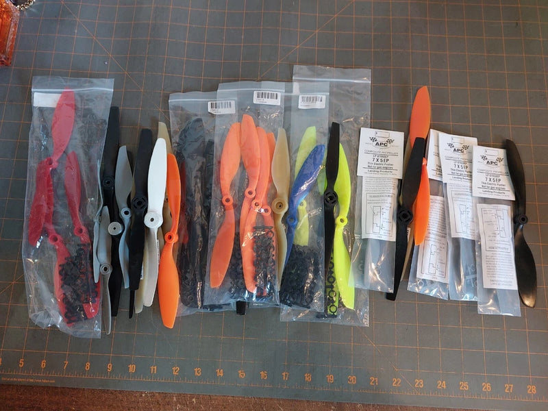 Hobby Propeller lot Mixed 7" 8" Orange Black Blue Yellow