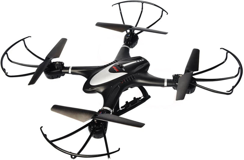 MJX X401H FPV quadcopter drone, black and white with four propellers