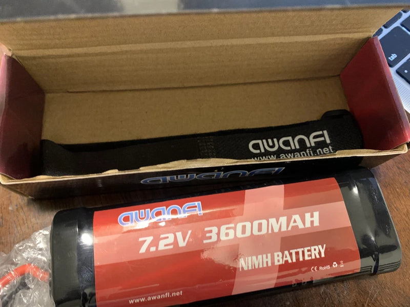 Awanfi 3600mAh 3S 60C LiPo Battery 7.2V Deans Hardcase Plug for RC Car Boat Battery