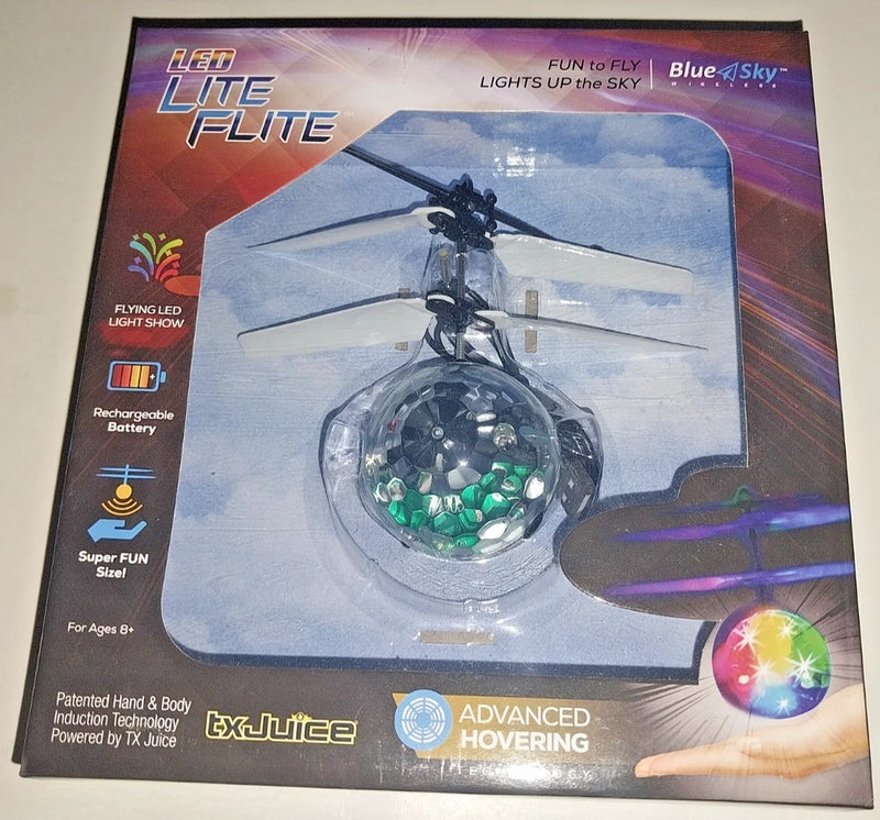Rechargeable color-changing mini hovering helicopter drone in retail box