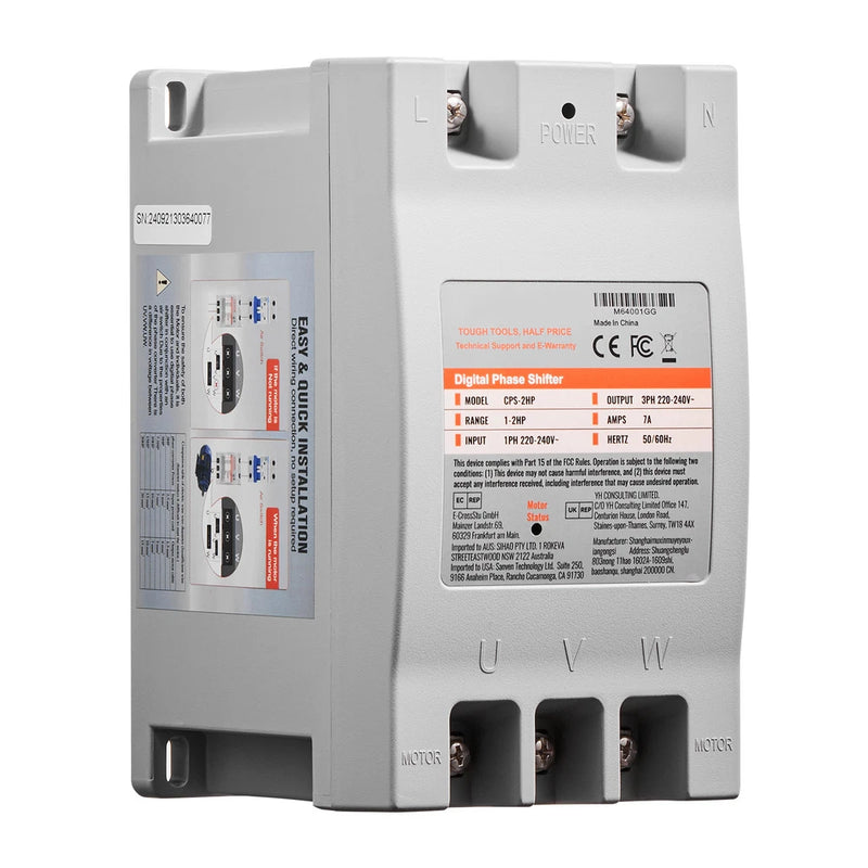Uimoso 3 Phase Converter 2HP 7A 220V Single to 3 Phase 220V-240V Input/Output