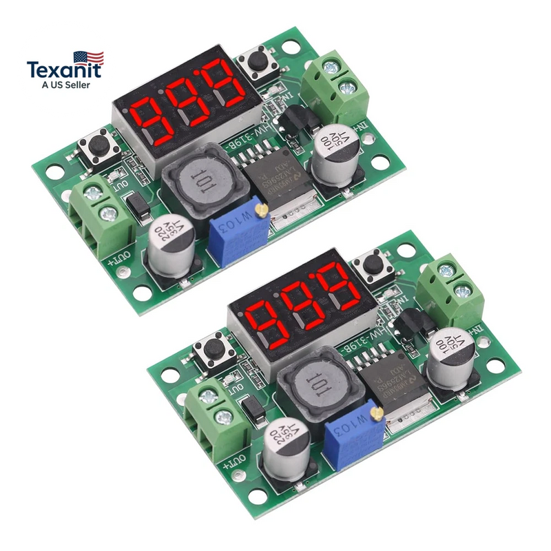 2PCS LM2596 Adjustable DC to DC Step down Power Convert Module 4.0-40V Input to