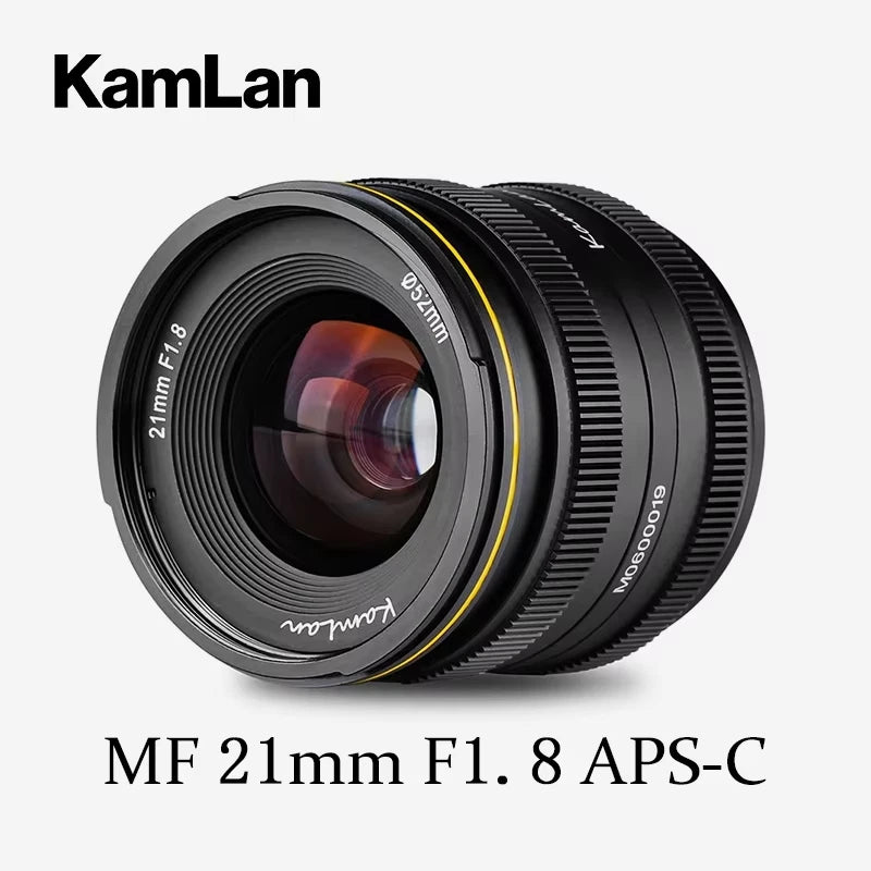 Kamlan 21mm F1.8 APS-C Manual Lens For Sony E Fujifilm X Canon EOS M M4/3-mount