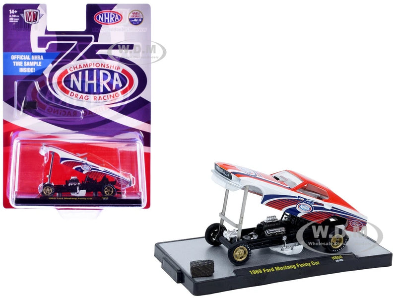 1969 FORD MUSTANG FUNNY CAR "NHRA 75 YEARS" 1/64 DIECAST MODEL BY M2 31500-HS66