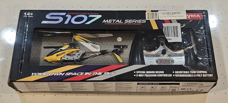 Syma S107G Metal Series 3 Channel Micro RC Helicopter Yellow