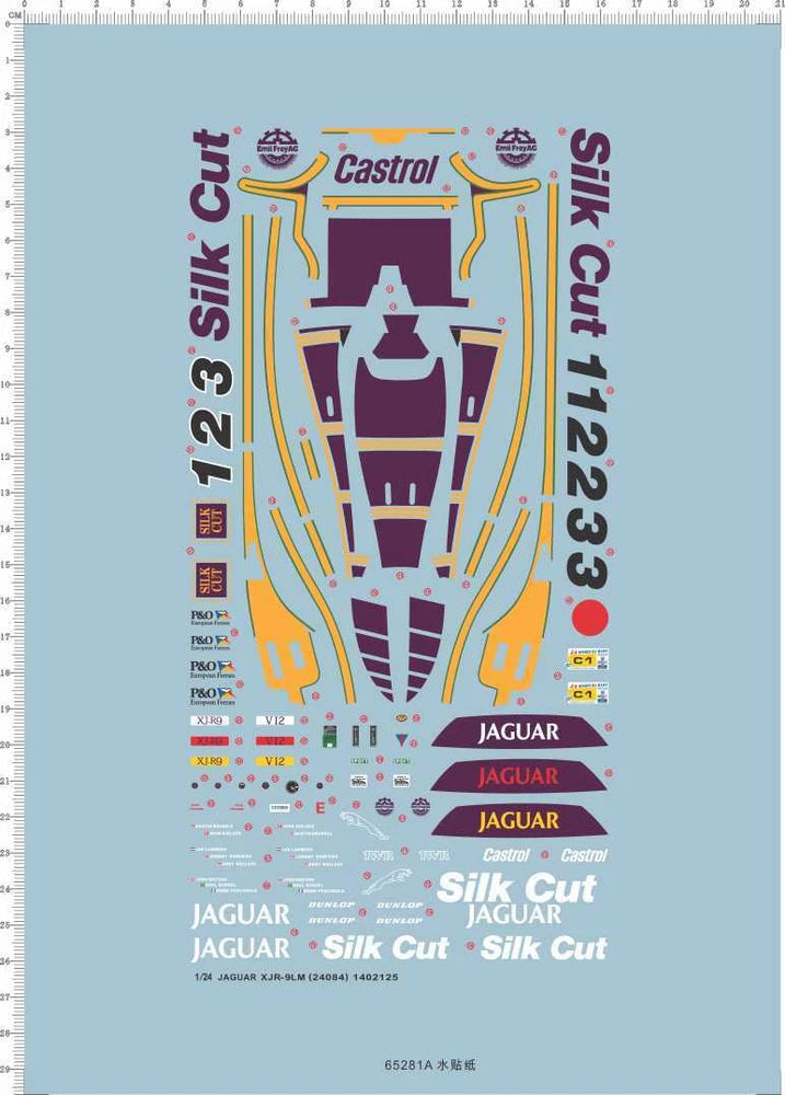 Detail Up 1/24 JAGUAR XJR-9LM Racing Sport Car Model Kit Water Decal