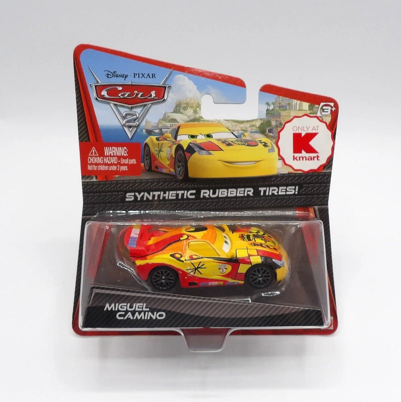 DISNEY PIXAR CARS 2 SYNTHETIC RUBBER TIRES MIGUEL CAMINO DIE CAST 1:55 MATTEL