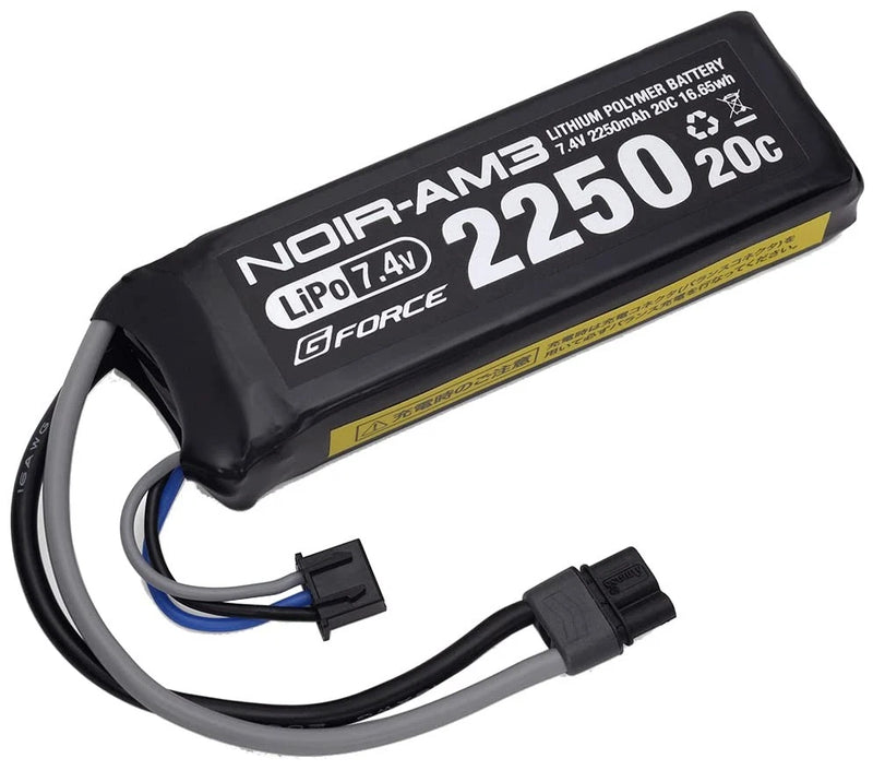 Noir AM3 LiPo 7.4V 2250mAh Mini S compatible size Next generation connector spec Battery