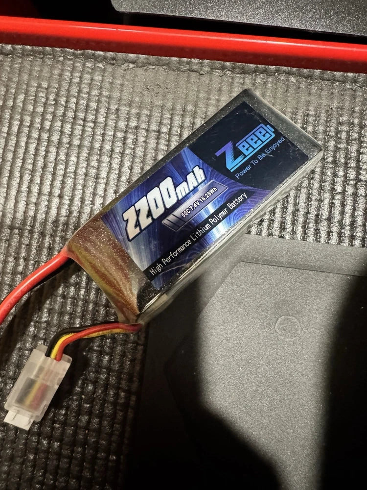 Zeee 2S Shorty Lipo Battery 2200mAh 7.4V 50C with XT60 Connector New No Box Battery