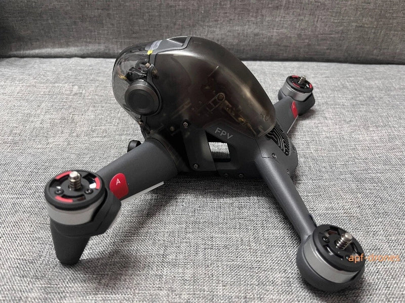 FPV 4K drone with attached controller transmitter and front camera module