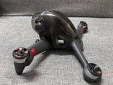 FPV 4K drone with attached controller transmitter and front camera module