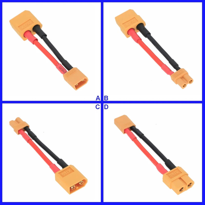XT60 to XT30 16AWG 2inchs Cable Adapter For RC LiPo NiMH Battery FPV Truck UAV