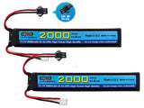 AMMZZN 11.1V 2000mAh 35C 3S SM-2P Plug Li-Po Battery for Toy gun RC car Drones Battery