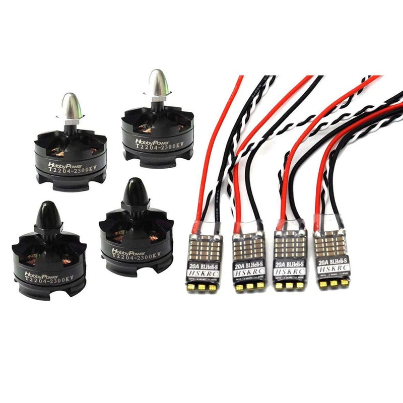 BLHeli-S 20A Brushless ESC MT2204 2300KV Motor for RC Racing FPV plane QAV250