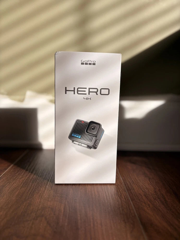 GoPro HERO4K action camera retail box with camera illustration