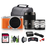 Panasonic Lumix S9 Mirrorless Camera 18-40mm & 50mm f/1.8 L-Mount Lens Orange