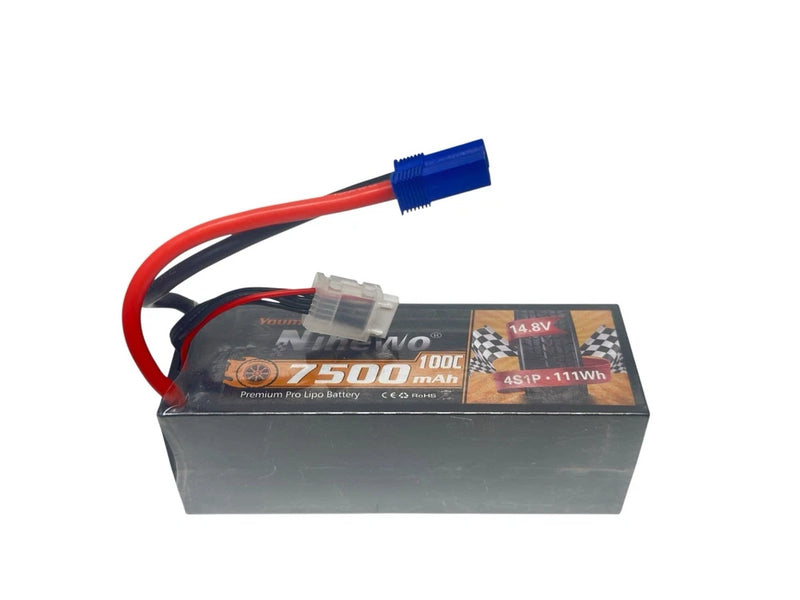 Youme Power Nihewo 7500MAH 100C 4S Hardcase Lipo W EC5 Connector Rc Part #16416 Battery