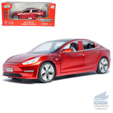 Model 3 1:32 Model Car Alloy Diecast Toy Vehicle Collection Kids Gift Red Battery