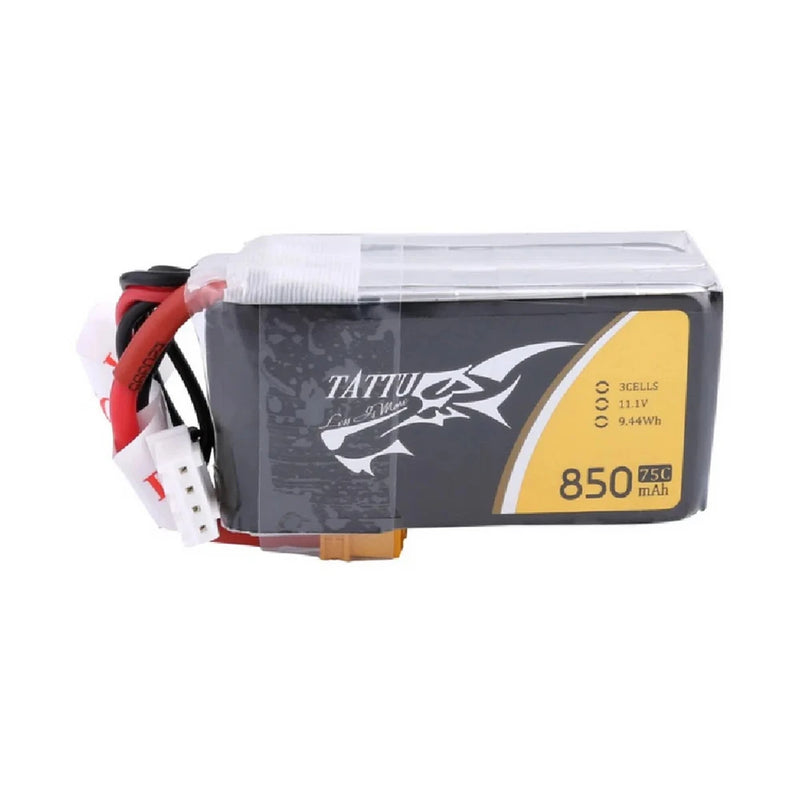 Tattu - 850mAh 11.1V 75C 3S1P Mini Quad FPV Battery with XT-30 Plug Battery