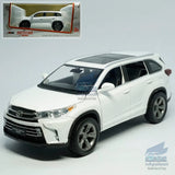 1/32 Scale Toyota Highlander Model Car Diecast Toy Vehicle Collection Gift White Battery