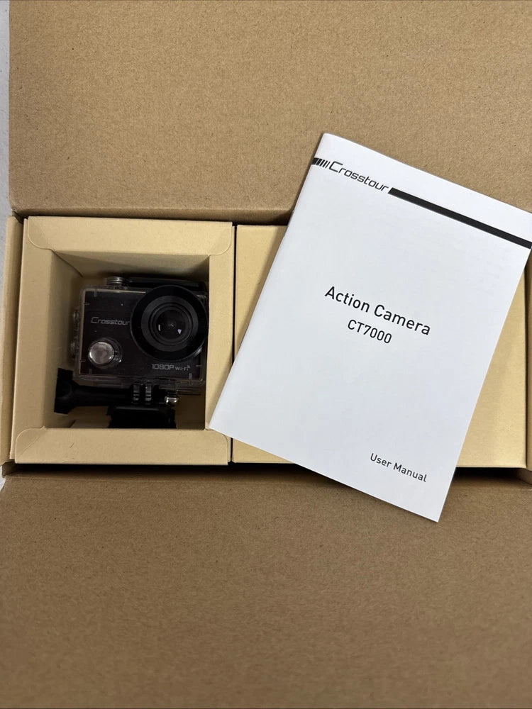 Crosstour 1080P HD Action Camera ?C Black Sports Cam New Open Box
