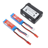 7.4V 400mAh RC Lipo Battery With 2S Balance Charger For  1/28 RC Car AN