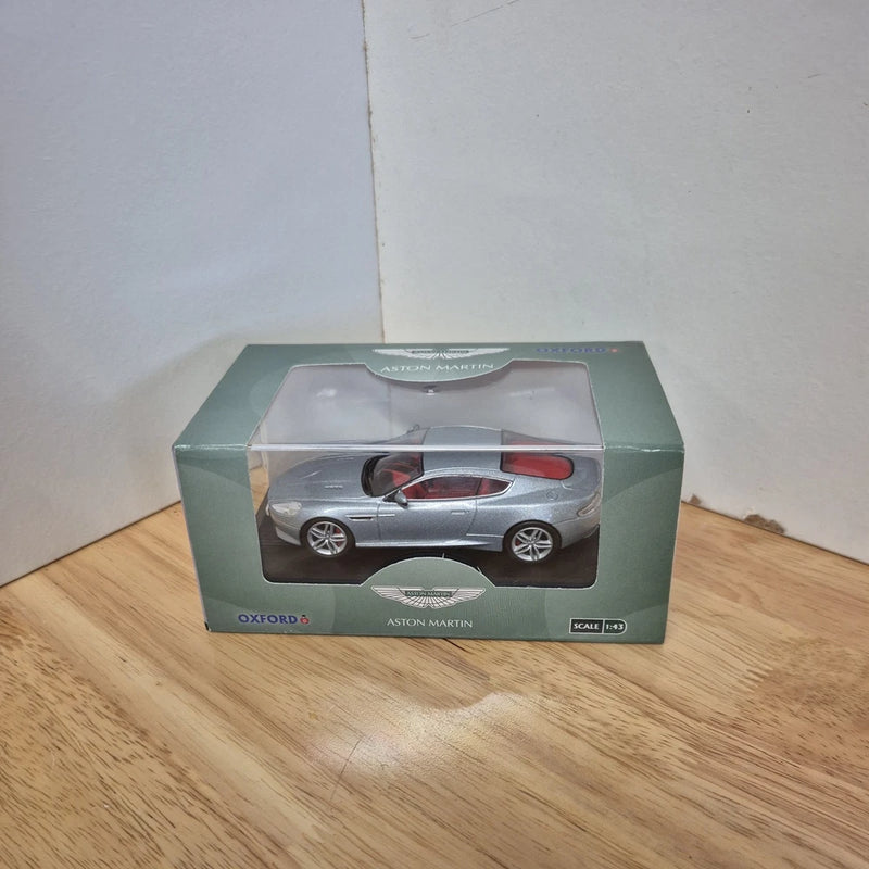 OXFORD DIECAST ASTON MARTIN DB9 COUPE SKYFALL SILVER CAR MODEL AMDB9001 1:43