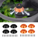 Drone motor dust protective cover set, black and orange caps with screws