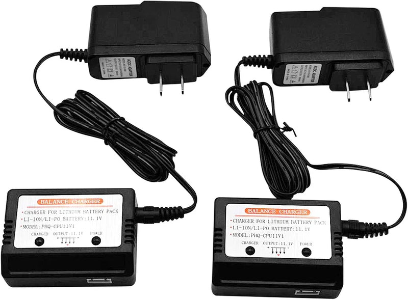 Blomiky 2 Pack 15V Wall Charger and 11.1V 800Ma 3S Lipo Li-Ion Battery Charger B Battery