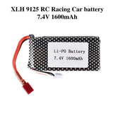 1PC 25-DJ02 XLH 7.4V 1600mah Lipo Battery For XLH 9125 RC Racing Car Spare Parts