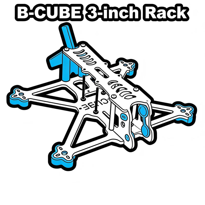 B-CUBE 3inch DJI O4 FPV Drone Frame Kit Carbon Fiber Racing Quadcopter Freestyle