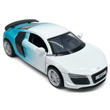 1/36 Scale Audi R8 GT Model Car Diecast Toy Cars Boys Toys for Kids Gifts White