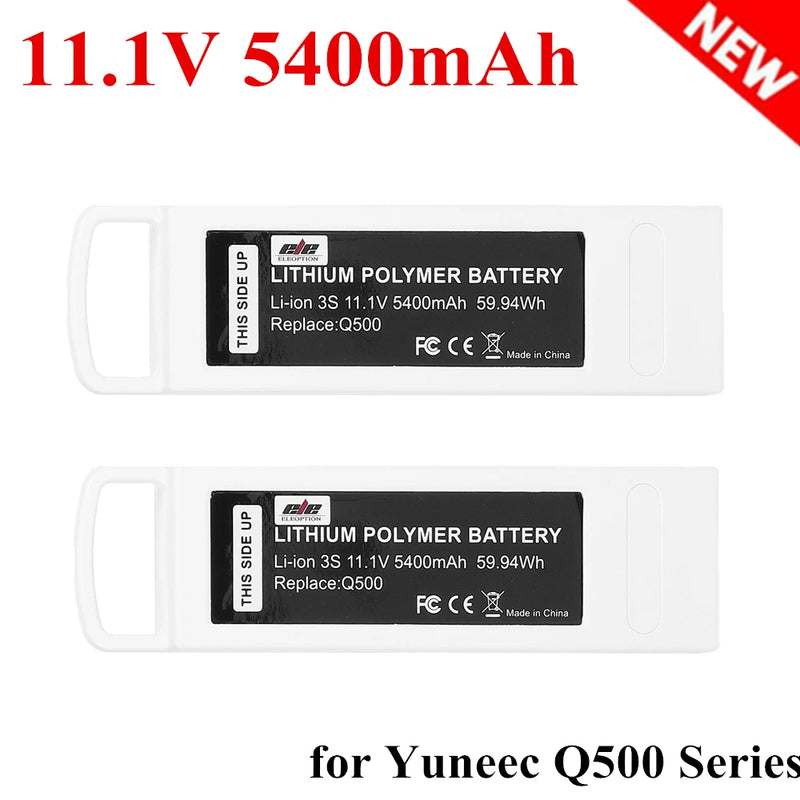2Pcs 3S 5400mAh 11.1V Lipo Battery For Yuneec Q500 Series RC Drone Quadcopter