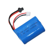 18500 1100mAh 7.4V 15C SM-2P Plug Lipo Battery For RC Helicopter Drone Boat Toys