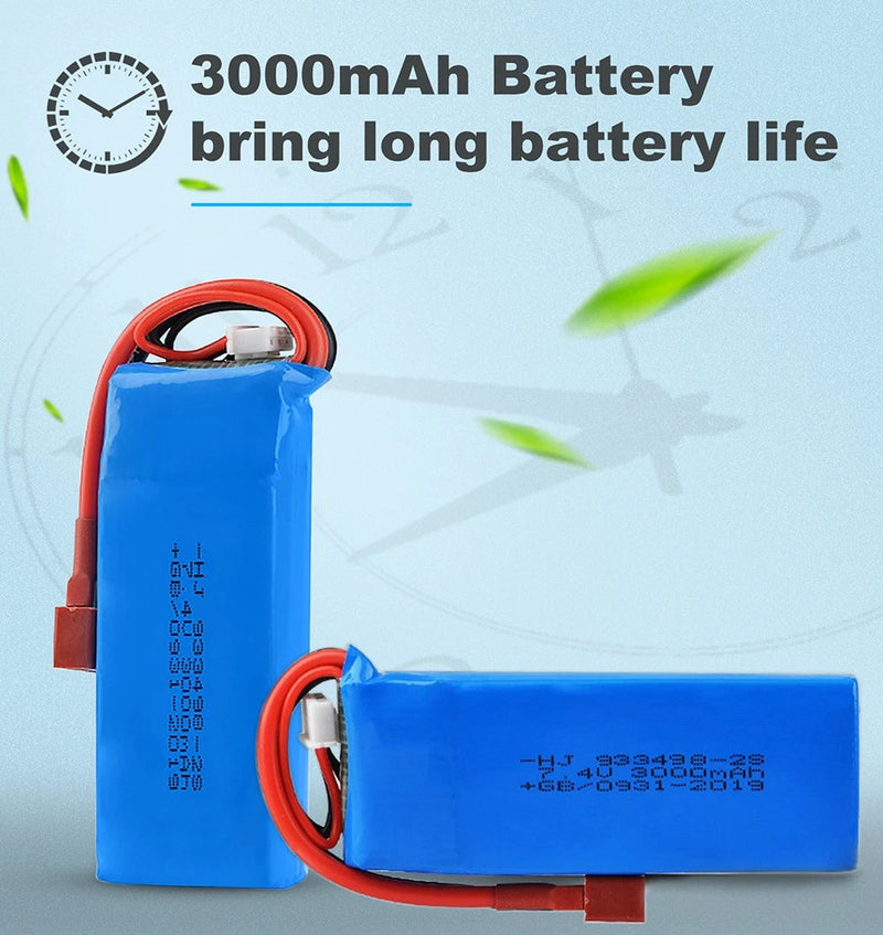 Wltoys 7.4V 3000mAh Lipo Battery 2S for Wltoys 144001 124018 124019 RC Car Truck Battery