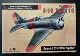 HOBBY CRAFT 1:48 I-16 Type 10 fighter model kit box with aircraft artwork