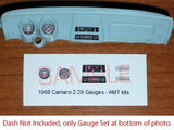 1968 CHEVROLET CAMARO Z28 GAUGE FACES for 1/25 scale AMT kits¡ªPLEASE READ DESC