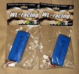 (2) WL Racing Rc 2300MAH 7.4V 2S Lipo Flat Receiver Battery Pack