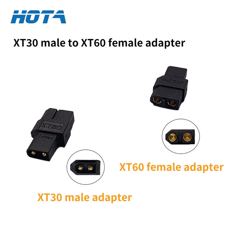 1Pcs HOTA XT30 to XT60 Plug Male Female Adapter Converter for FPV Drone RC Lipo