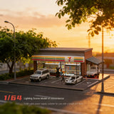 1/64 Diorama Car Garage Model Street Convenience Shop Buildings Display Gifts US