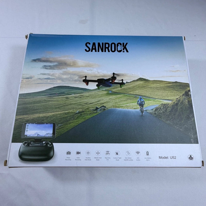 Sanrock U52 HD Camera Drone WiFi FPV RC Quadcopter Altitude Hold Black White